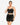 Model wearing black sweetheart bustier crop top with rhinestones, styled for a chic night-out look, studio background
