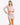 Model wearing pink waffle knit bell sleeve top and skirt set, styled for a casual yet chic look, studio background