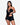 Satin sleep set with lace trim