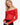 Model wearing brick off-the-shoulder stretch lace top, styled for a romantic, feminine look, studio background